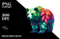 Vibrant Abstract Bear PNG Product Image 2