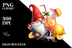 Whimsical Gnome with Cocktail, High-Res PNG Product Image 2