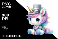 Cute Baby Unicorn Selling | Sublimation | Clipart Product Image 3