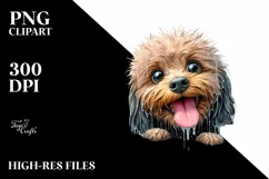 Wet Crazy Poodle Ice Crack Landscape Clipart Product Image 3