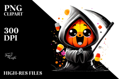 Tiny Candy Corn Grim Reaper PNG Product Image 2