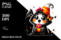 Funny Tiny Grim Reaper Candy Corn PNG Product Image 2