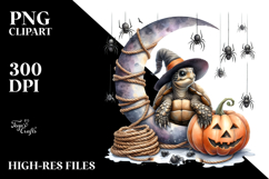 Halloween Turtle Sitting on Half Moon Product Image 2