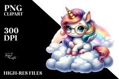 Cute Baby Unicorn with es | Sublimation | Clipart Product Image 3
