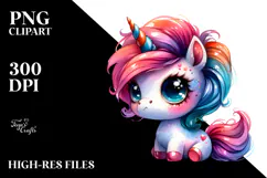 Vibrant Unicorn Dancing with Cool Haircut, PNG Product Image 2