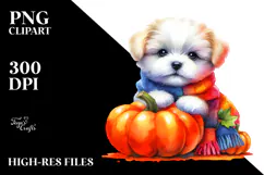 Vibrant Baby Dog,Simple Halloween | Sublimation,Clipart Product Image 2