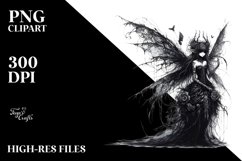 Detailed Gothic Fairy | Sublimation | PNG Clipart Product Image 1