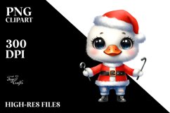 Baby Swan in Santa Suit | Clipart Product Image 1