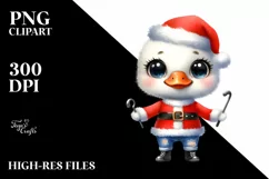 Baby Swan in Santa Suit | Clipart Product Image 1