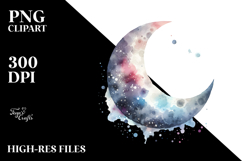 Magical Moon Night Sky Clipart Product Image 2
