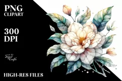 Stained Gardenia Made of Material | Sublimation Clipart Product Image 3