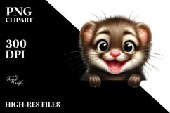 Crazy Funny Mink Art | Sublimation | Clipart Product Image 1