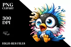 Colorful Baby Magpie | Sublimation Clipart Product Image 3