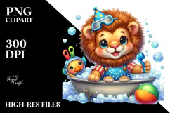 Smiling Cute Baby Lion PNG Product Image 2