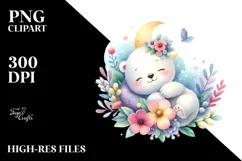 Cute Baby Bear Animal Clipart Product Image 3