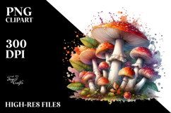 Mushroom Watercolor Splash, Transparent PNG Product Image 2