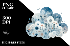 Vibrant Clouds Watercolor Clipart Product Image 2