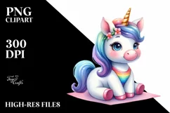 Yoga Instructor Baby Unicorn | Clipart Product Image 1