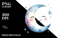 Artistic Half Moon Clipart Product Image 2