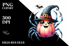 Funny Watercolor Halloween Sticker | Clipart Product Image 1