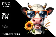Cow with Party Hat, High-Res PNG Product Image 2