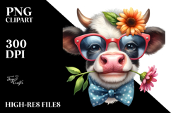 Cow with Party Hat, High-Res PNG Product Image 2