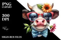 Cow with Party Hat, High-Res PNG Product Image 2