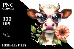 Cow with Party Hat, High-Res PNG Product Image 2