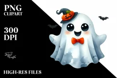 Funny Watercolor Halloween Sticker | Clipart Product Image 1