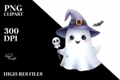 Funny Watercolor Halloween Sticker | Clipart Product Image 1