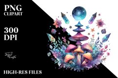 Magical Celestial Mushroom | Sublimation Clipart Product Image 1