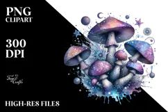 Mystical Celestial Mushroom, Transparent PNG Product Image 2