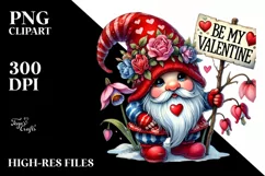 Detailed Gnome Holding Sign PNG Product Image 2