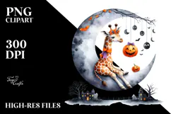 Giraffe in Halloween Costume, PNG Product Image 2