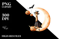Giraffe in Halloween Costume, PNG Product Image 2