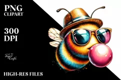 Fun Bee Portrait | Sublimation | PNG Clipart Product Image 3