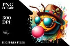 Fun Bee Portrait | Sublimation | PNG Clipart Product Image 3