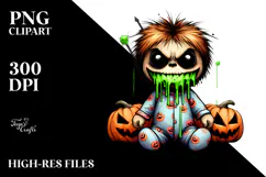Funny Silly Haunted Doll, Soft Brush PNG Product Image 2