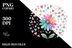 Boho Heart Flower PNG Product Image 2