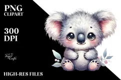 Baby Koala Digital Painting PNG Product Image 2