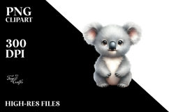 Digital Watercolor Baby Koala JPEG Product Image 2