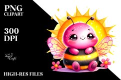 Smiling Baby Bee in the Sun, Transparent PNG Product Image 2