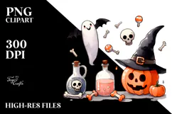 Simple Funny Halloween Clipart, Transparent PNG Product Image 2