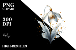 Abstract Snowdrop PNG Product Image 2
