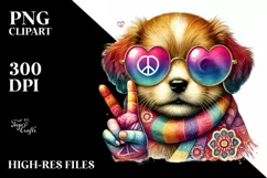 Colorful Heart Sunglasses Art PNG Product Image 2