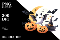 Funny Halloween Bat Clipart PNG Product Image 2