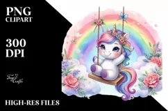 Sweet Baby Unicorn PNG Product Image 1