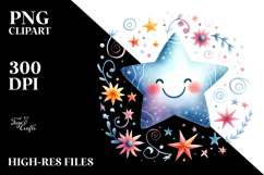 Smiling Whimsical Star, Transparent PNG Product Image 2