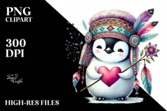 Colorful Baby Penguin PNG Product Image 2