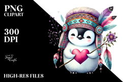 Boho Baby Penguin with Heart Product Image 2